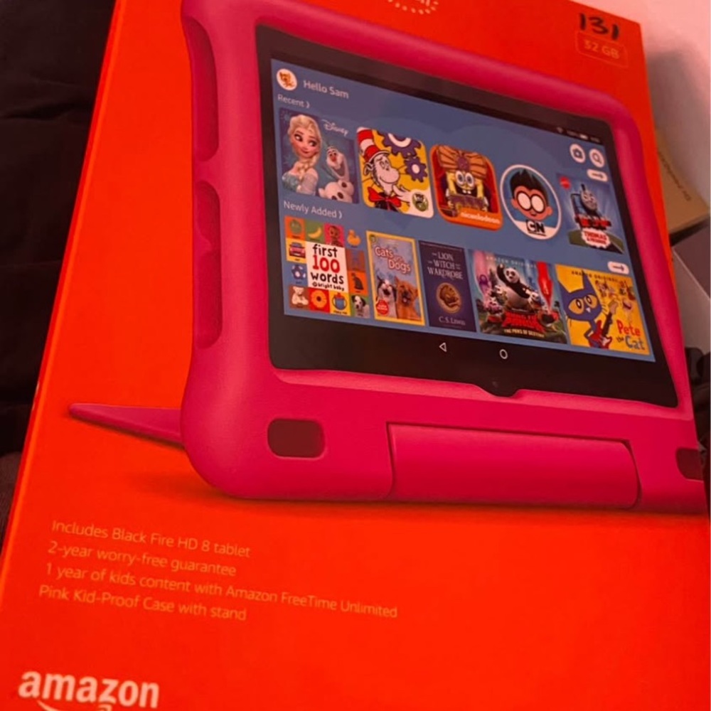 Amazon Fire HD 8 Kids Tablet with Vibrant Pink Case